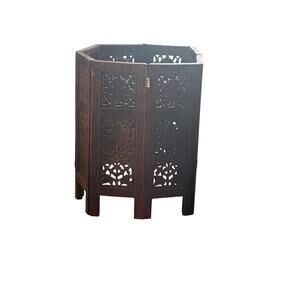 Antique Hand carved Hinged Square / Octagonal, Moroccan Style Table Base.